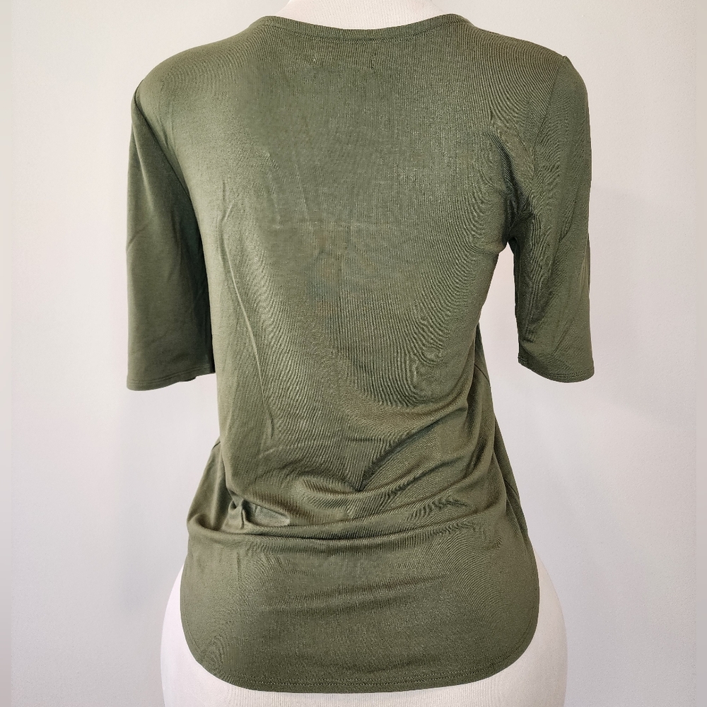 Cupio Cypress Green Cozy Short Sleeved Shirt - Picture 6 of 11